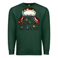 Sports Green merry christmas shitter's full,  christmas vacation Premium Sweatshirt - Jasminsmagicworld