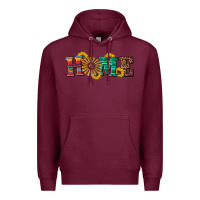Burgundy western home wind wheel Premium Hoodie - Artiststas