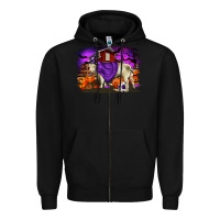 Black Charolais Bull Halloween Zipper Hoodie - RanaPortraitStore