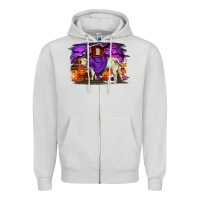 Dove Grey Charolais Bull Halloween Zipper Hoodie - RanaPortraitStore