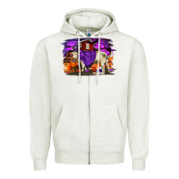 Oatmeal Heather Charolais Bull Halloween Zipper Hoodie - RanaPortraitStore