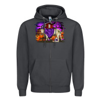 Smoke Charolais Bull Halloween Zipper Hoodie - RanaPortraitStore