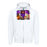 White Charolais Bull Halloween Zipper Hoodie - RanaPortraitStore