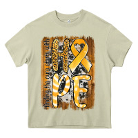 Finding The Cure Starts With Hope Childhood Cancer Awareness  With Bac Heavy Core Tee | Teevron