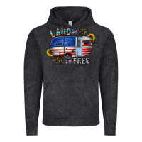 Vintage Black land of the free Vintage Hoodie - CowhideDigitalArt