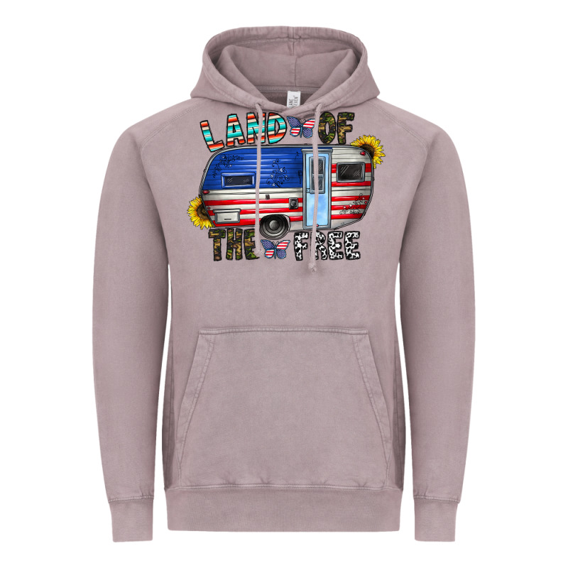 Land Of The Free Vintage Hoodie by CowhideDigitalArt | Teevron