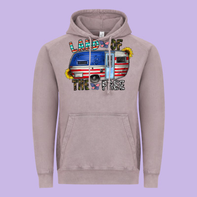 Land Of The Free Vintage Hoodie Designed By Cowhidedigitalart
