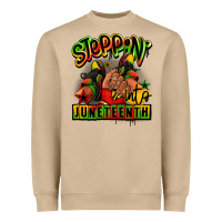 Mushroom Steppin' into Juneteenth black girl sneakers Heavyweight Sweatshirt - RanaPortraitStore