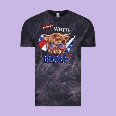 Red White And Moo Cow Vintage Tee Designed By Ranaportraitstore