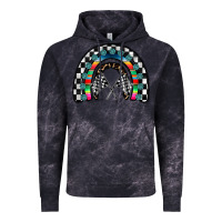 Cloud Black Racing Rainbow Vintage Hoodie - CowhideDigitalArt