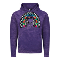 Cloud Purple Racing Rainbow Vintage Hoodie - CowhideDigitalArt