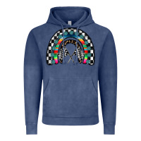 Vintage Denim Racing Rainbow Vintage Hoodie - CowhideDigitalArt