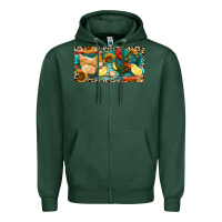 Chicken Rooster And Chicks With Leopard Zipper Hoodie | Teevron
