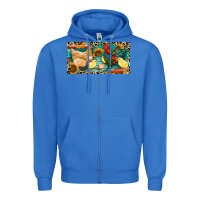 True Royal Chicken rooster and chicks with leopard Zipper Hoodie - RanaPortraitStore