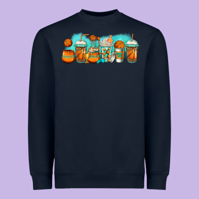 Basketball Coffee Cups Heavyweight Sweatshirt Designed By Jasminsmagicworld