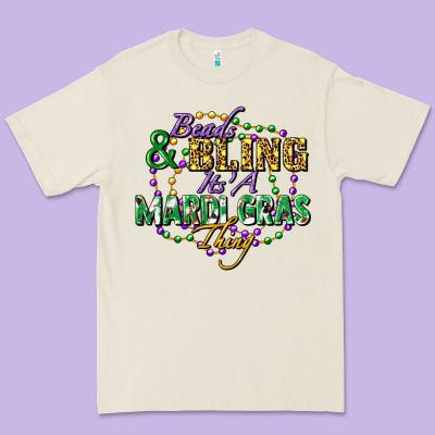 Beads And Bling It's' A Mardi Gras Thing Premium Tee Designed By Fadigitalartstudio