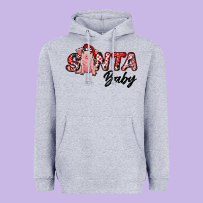 Christmas Santa Baby Heavyweight Hoodie Designed By Ranaportraitstore