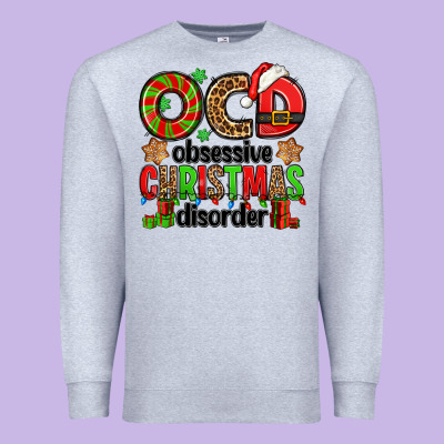 Ocd Obsessive Christmas Disorder Premium Sweatshirt Designed By Jasminsmagicworld