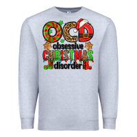 Heather Grey ocd obsessive christmas disorder Premium Sweatshirt - Jasminsmagicworld