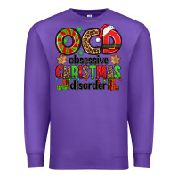 Purple ocd obsessive christmas disorder Premium Sweatshirt - Jasminsmagicworld