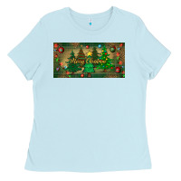 Baby Blue merry christmas license plate Ladies Tee - BundleAndBundleShop