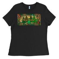 Black merry christmas license plate Ladies Tee - BundleAndBundleShop