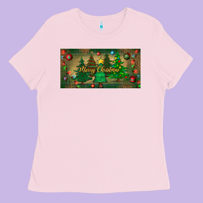 Merry Christmas License Plate Ladies Tee Designed By Bundleandbundleshop