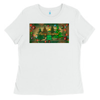 White merry christmas license plate Ladies Tee - BundleAndBundleShop