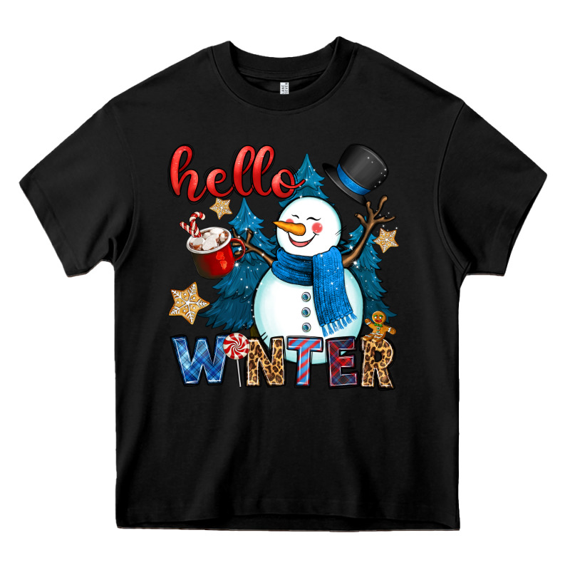 Hello Winter Heavy Core Tee by OliviaCreatesArt | Teevron
