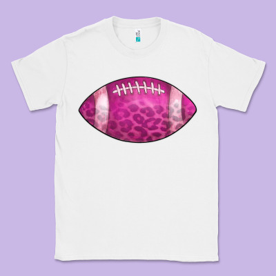 American Football Pink Classic Tee Designed By Cowcowdesign