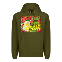 Army Green life is short make it sweet Premium Hoodie - Jasminsmagicworld