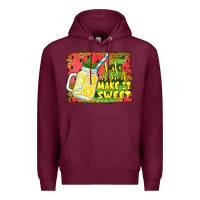 Burgundy life is short make it sweet Premium Hoodie - Jasminsmagicworld