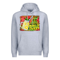 Heather Grey life is short make it sweet Premium Hoodie - Jasminsmagicworld