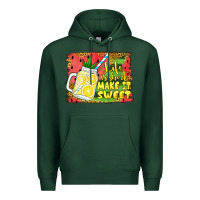 Sports Green life is short make it sweet Premium Hoodie - Jasminsmagicworld