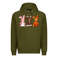 Army Green western easter support bunny Premium Hoodie - Artiststas