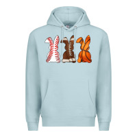 Blue Mist western easter support bunny Premium Hoodie - Artiststas