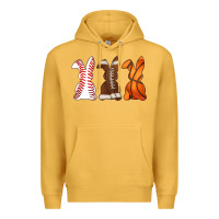 Mustard western easter support bunny Premium Hoodie - Artiststas