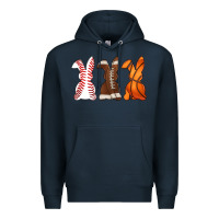 Navy western easter support bunny Premium Hoodie - Artiststas
