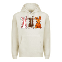 Oatmeal Heather western easter support bunny Premium Hoodie - Artiststas