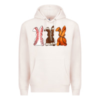 Pale Pink western easter support bunny Premium Hoodie - Artiststas
