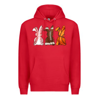 Red western easter support bunny Premium Hoodie - Artiststas