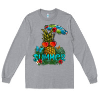 Heather Grey Summer Long Sleeve Tee - CowhideDigitalArt