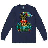 Navy Summer Long Sleeve Tee - CowhideDigitalArt