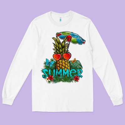 Summer Long Sleeve Tee Designed By Cowhidedigitalart