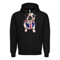 Black English Dog Zipper Hoodie - RanaPortraitStore