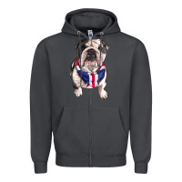 Smoke English Dog Zipper Hoodie - RanaPortraitStore