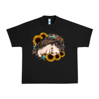 Black sleeping hedgehog sunflower leopard Urban Heavy Tee - Jasminsmagicworld