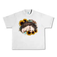 Lunar Rock sleeping hedgehog sunflower leopard Urban Heavy Tee - Jasminsmagicworld