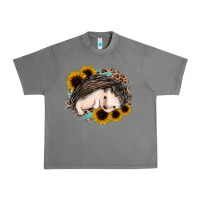 Tornado sleeping hedgehog sunflower leopard Urban Heavy Tee - Jasminsmagicworld