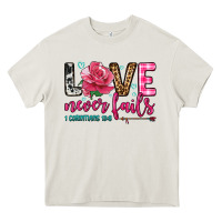 Cream love never fails Heavy Core Tee - OliviaCreatesArt